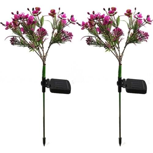 Outdoor Luminous Inserted Decorative Solar Garden Lights Butterfly Orchid I 57cm Patio Yard Lawn Lamp