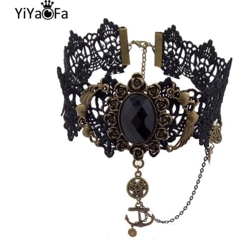 YiYaoFa Vintage Choker Necklace Gothic Jewelry False Collar Statement Necklace for Women Accessories Necklaces & Pendants GN-16