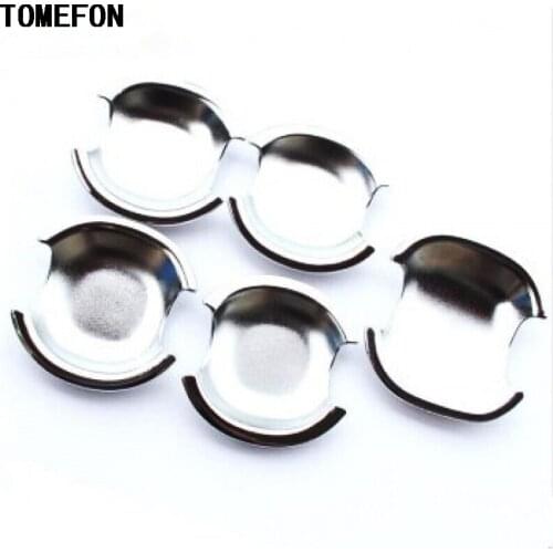 TOMEFON Exterior Accessories Chrome Door Handle Cover Bowl Cup Cap Trim Insert Bezel Frame 5pcs For Toyota RAV4 RAV 4 2009