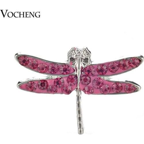 Vocheng Ginger Snap Jewelry 3 Colors Crystal Interchangeable Dragonfly Button Vn-727