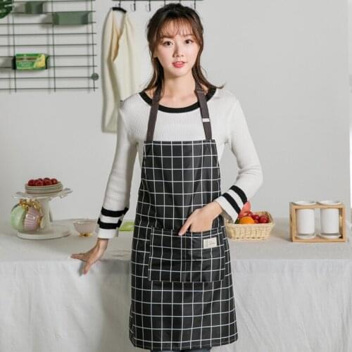 Waterproof apron Lady Women Men Adjustable Sleeveless Kitchen Apron For Cooking Baking Restaurant Pinafore