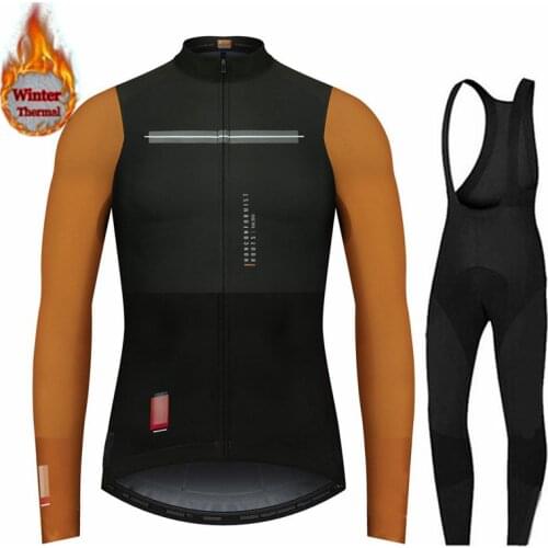 Winter Thermal Cycling Clothing 2021 Pro Spain Long Sleeve Cycling Jersey Set Ropa Ciclismo MTB Bike Maillot Bike Uniform