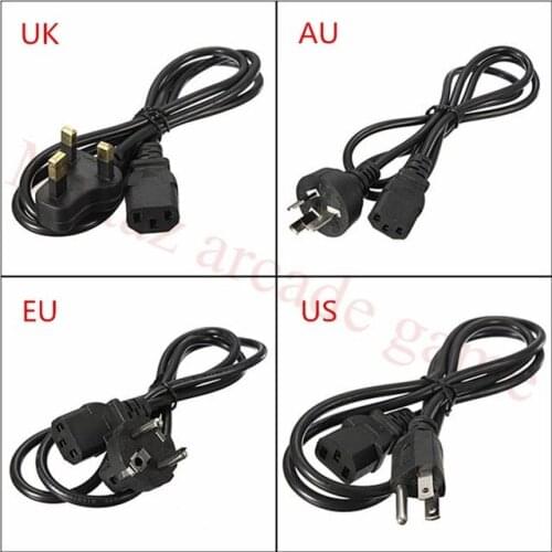 1.5m EU/US/UK/AU Power supply adapter Plug Power cord for Pandora Arcade Game Console