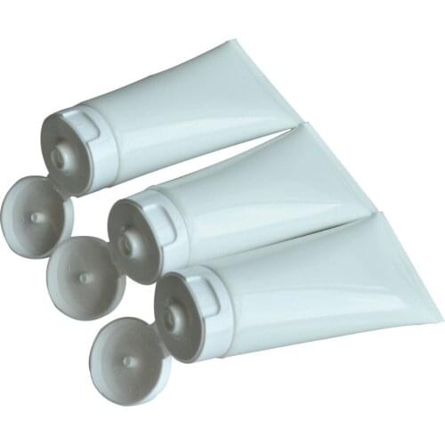 10pcs Clamshell Bottle 100ML Empty Portable Travel Tubes White Lotion Bottle Cosmetic Container