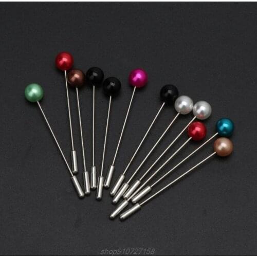 12Pcs Women Brooch Pins Colorful Crystal Hijab Scarf Pearls Safety Pins Sweater Shawl Clips Brooches Fashion J18 21 Dropship