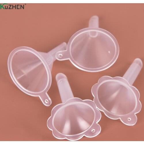 2pcs Super Mini Transparent Plastic Nail Funnel For Manicure Nail Art Tool Kit