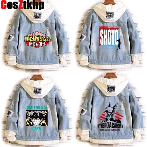 2021 Anime Cosplay Tokyo Ghoul Denim Jacket Kaneki Ken Costume Men and Women Hooded Jackets Halloween Party Coats Couple Tops