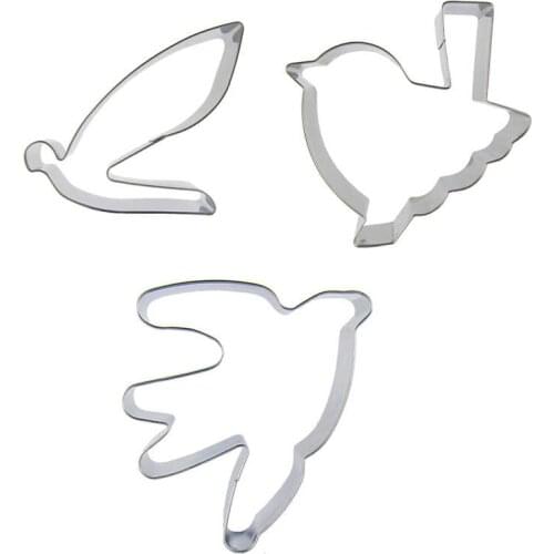 Flyer, Birdie, Swallows shape 3 pieces biscuits cutting molds, baking tools, cake decorating soft candy tools