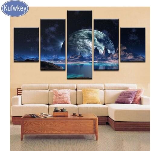 5PCS 5D,diy,Diamond Painting Full square Diamond Embroidery Mountain Landscape ,3d picture,Cross Stitch,Diamond Mosaic decor