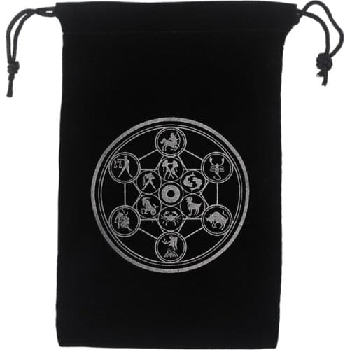 Velvet Bag Tarots Cards Storage Bag Board Game Divination Dice Drawstring Bag M68D