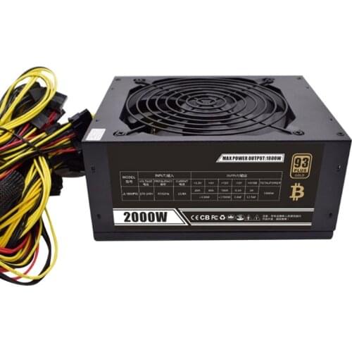 2000W PC Power Supply for Bitcoin Mining ATX 2000W PICO PSU Ethereum 2000W Power Supply Bitcoin Miner Tools