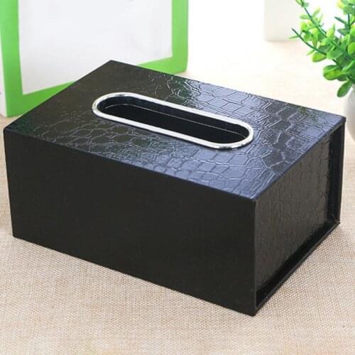 Paper Rack Elegant Car Fashion Home Rectangular PU Leather Shaped Tissue Box Container Towel Napkin Tissue Holder