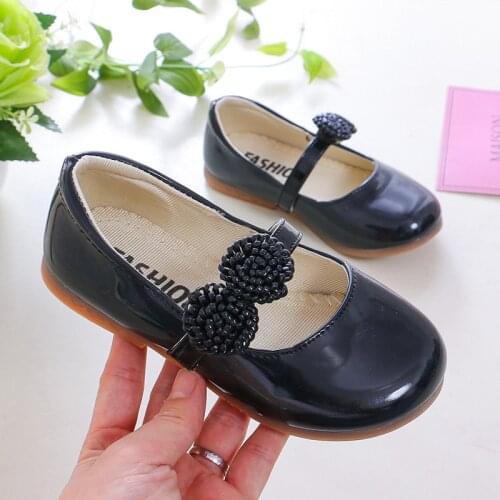GirlS Fashion Flowers Dress Spring Flat Elegant Shoes For Big Kids Leather Shoes 2021 Princess Children Shoes 3 5 7 9 12 Years