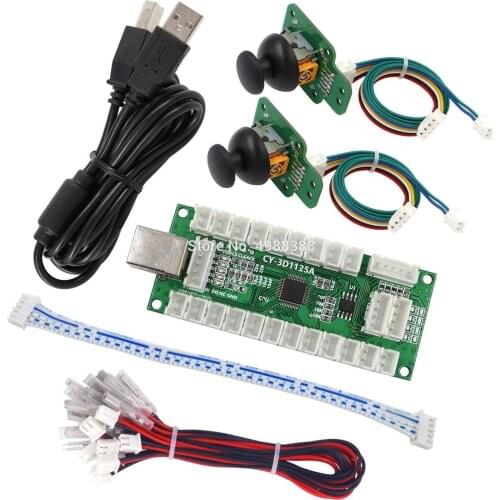 Joystick Arcade Game Controller 3D Gamepad Analog Stick Sensor Fly Joystick USB Encoder Cable for PC MAME PS3 Android