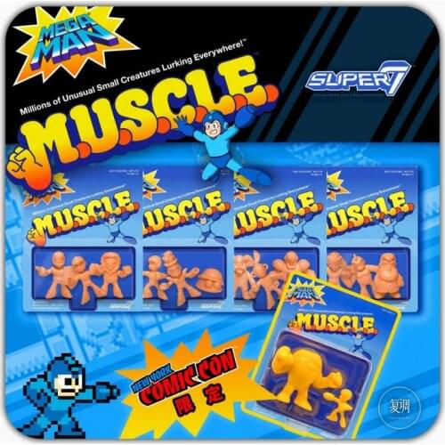 Super7 Mega Man Muscle Movies and Tv Hang Card Toy Action Figures Toys for Children Gift