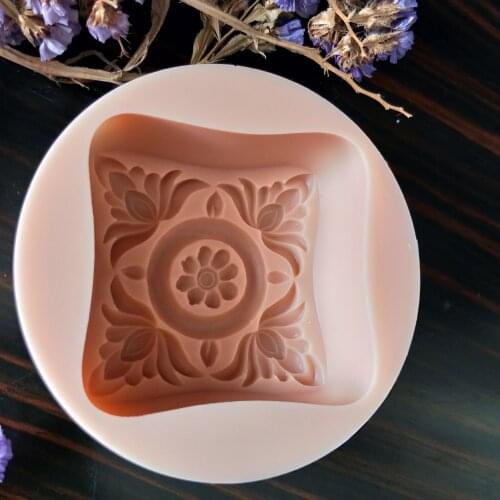 HC0166 PRZY Silicone Fondant Mould Emboss Silicone Mold Relief flower Soap Molds Clay Resin Gypsum Chocolate Candle Mold