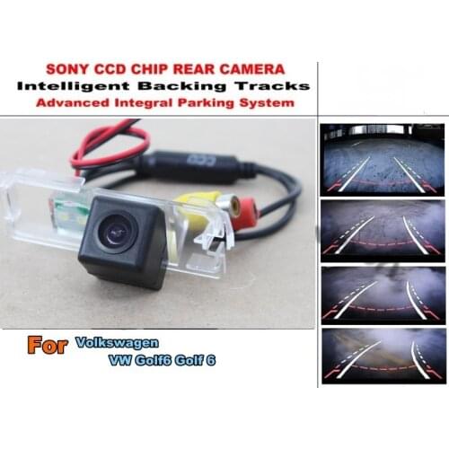 For Volkswagen VW Golf6 Golf 6 Car Intelligent Parking Tracks Camera / HD Back up Dynamic Tragectory Camera / Rear View Camera