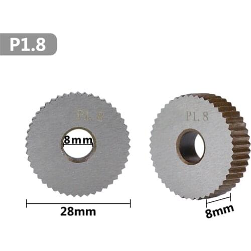 Linear knurling wheel for metal lathe hss wheel lathe knurling tools 2pcs 1.8mm