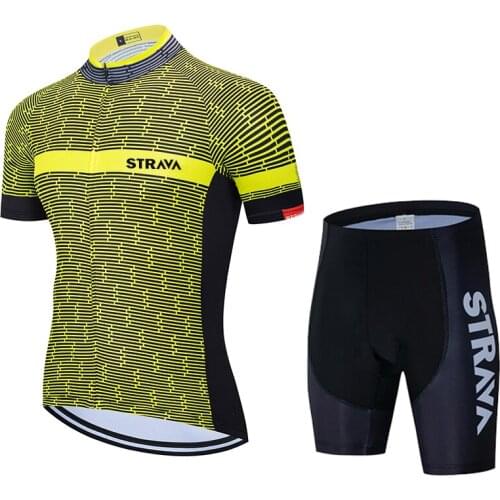 Summer Cycling Clothing 2021 STRAVA MTB Bike Jersey Set Ropa Ciclista Hombre Maillot Ciclismo Racing Bicycle Clothes Cycling Set