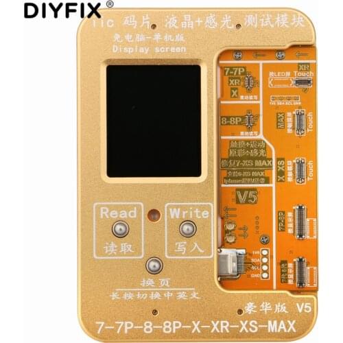 Multi-function Screen Battery Coder Data Line Headphone Tester V6 V5 Photosensitive Original Color Touch LCD Vibrator Repair