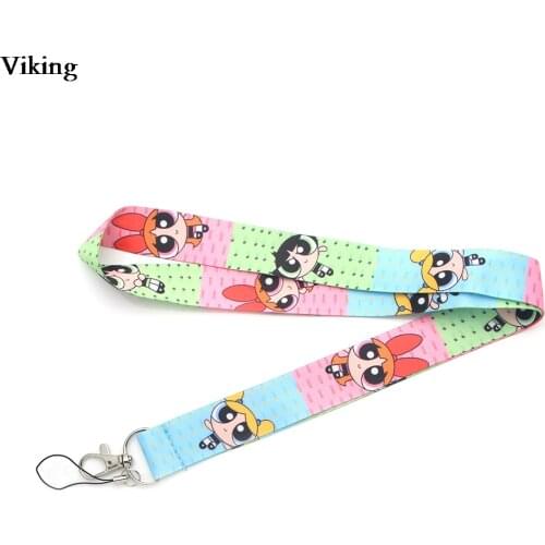 Cartoon Lanyard For keys Phone Holder Cute Phone Neck Straps With Keyring Keychains Whistle Camera Cool ID Badge Holders G0294