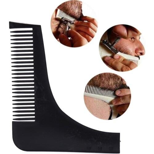 Men Beard Mustache Comb Beard Shaping Comb for Man Gentleman Facial Hair Styling Template Stencil Moustache Comb Beard Care 1pc