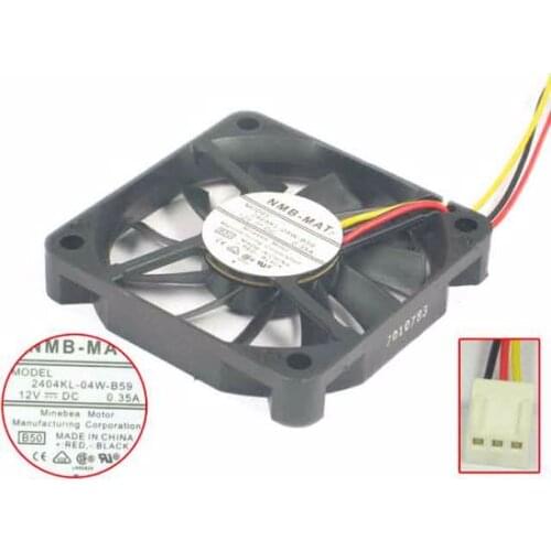 NMB-MAT 2404KL-04W-B59 B50 Server Cooling Fan DC 12V 0.35A 60x60x10mm 3-wire