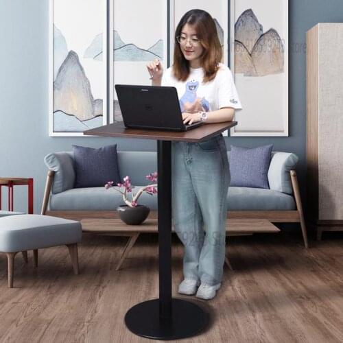 Lifting Desk Office Studying Desk Leisure Table Dining Table Bar Table Sofa Side Table Lifting Desk Walnut Functional Table