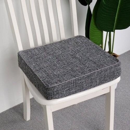 Cotton Linen Tatami Chair Cushion With Zipper High Sponge Filling Anti-slip Meditation Cushion Washable Window Mat Home Decor