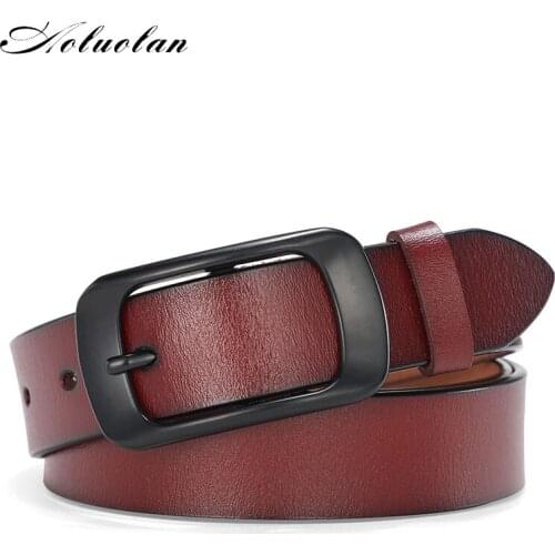 Wild casual fashion pin buckle belt Women Leather Wide Belts For Jeans Dress Skirts Solid Waistband Strap girdle