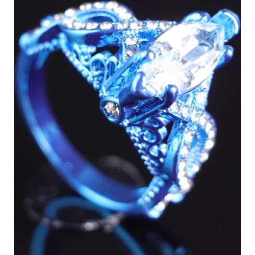 Romantic Women Ring Fashion Zircon Plated With Gold Rings Love Wedding Engagement Accessories Jewelry For Female Best Gift