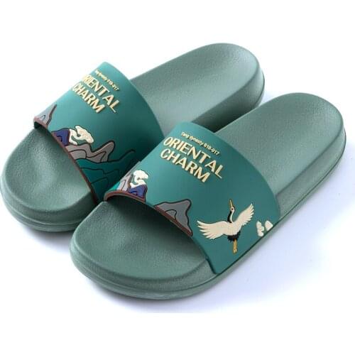 2021 Summer Slides Women Men Slippers Soft Sole Beach Bathroom Non-Slip Sandals Fashion Ladies Couple Shoes
