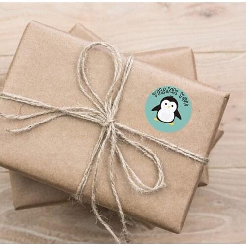 Stickers 500 Pcs/roll Teacher Reward Sticker Motivation Cute Animal Penguin Cancer Fish Dog Duck Cow Octopus Sticker For Kids