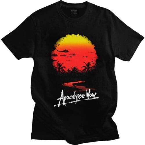 Gorgeous Men T Shirts Apocalypse Now T-shirt Short Sleeved Soft Cotton Sunest Tee O-neck Movie Vietnam War Congo Tshirt Merch