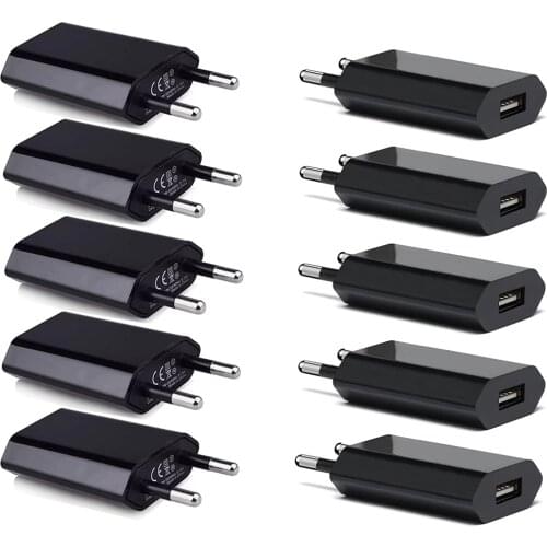 10 Pcs/Lot USB Cable EU Plug Phone Black Charger Wall Travel Charger Power Adapter for iPhone 12 Pro 11 XS MAX XR Drop shipping