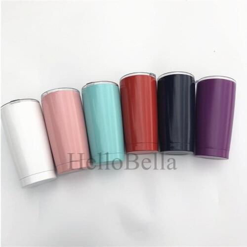 100pcs 20 oz Travel Tumbler Double Wall Vacuum Insulated Stainless Steel Mug Drinks Coffee Tumbler with Lid