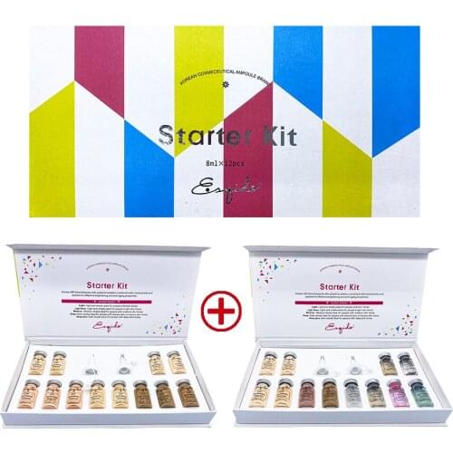 12 vials Korean Cosmetic Dermawhite BB Cream Glow Beginner Starter Kit Stayve Liquid Foundation For Skin Whitening Brightening