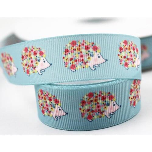 16mm/22mm/25mm/38mm/75mm Big Hedgehog print grosgrain ribbon 10/25/50yards DIY gift wrap sewing wedding decor ribbon