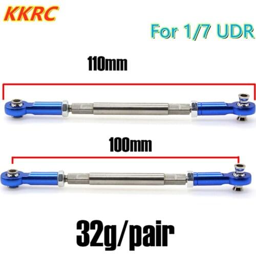2pcs UDR Stainless Steel Ajustable Front Steering Rod 8547 For Traxxas1/7 Unlimited Desert Racer