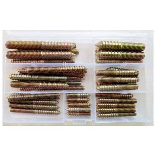 39pcs M6 M8 M10 Double Head Thread Self-tapping Screws Sofa Tables Chairs Screw High Quality