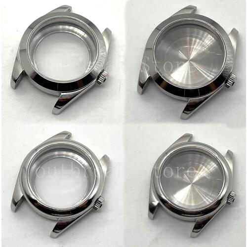 Corgeut DIY Watch parts 40.5mm 316L Stainless Steel Case Silver Fit ETA Seik NH35 NH36A Automatic Movement 5ATM Sapphire Glass