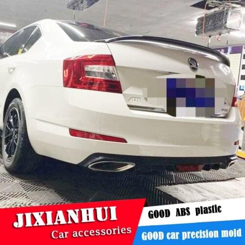 For Skoda Octavia Spoiler 2014-2019 Octavia Spoiler D-RS ABS plastic Material Car Rear Wing Color Rear Spoiler
