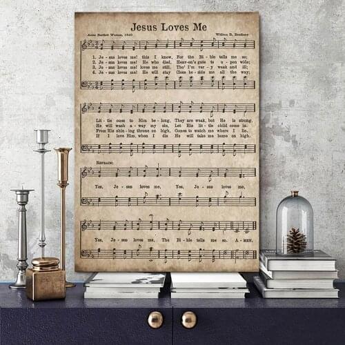 Trust And Obey Hymn Patent Vintage Print Sheet Music Antique Hymnal Page Canvas Painting Christian Art Posters Wall Decoration