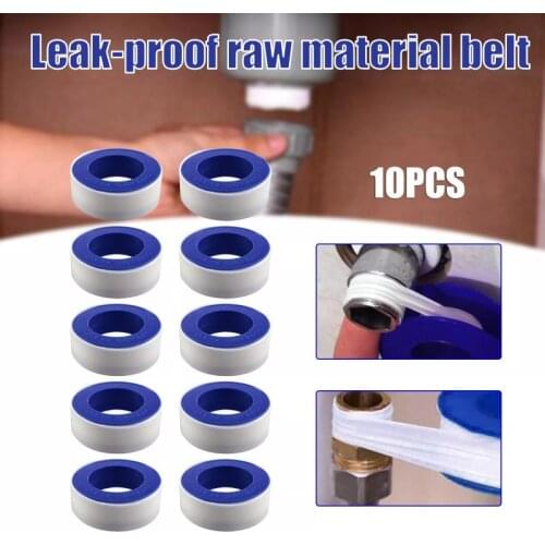 10Pcs Environmental Nontoxic PTFE TAPE Leak-proof Cloth Water Pipe Raw Material Belt Faucet Sealing Waterproof Adhesive Tape New
