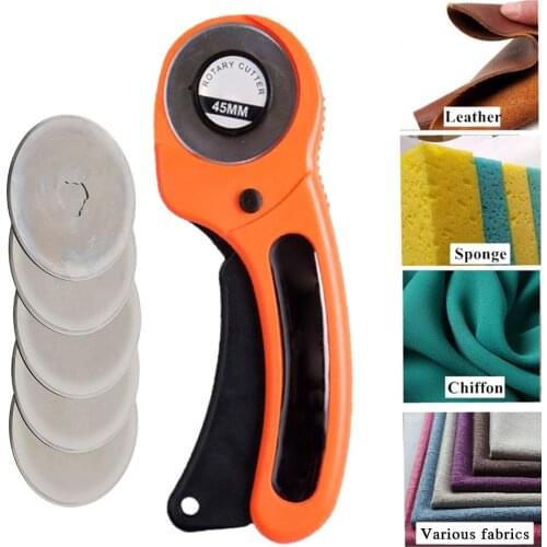 Leather Craft 45mm Cutter Leather Cutting Tool Fabric Cutter Circular Blade DIY Patchwork Sewing Fit All Rotary Cutting Machines