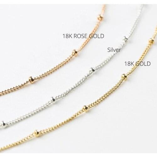 Delicate Satellite Choker Inspired Simple Layering Chain Necklace Sturdy Saturn Beaded Necklace Jewelry