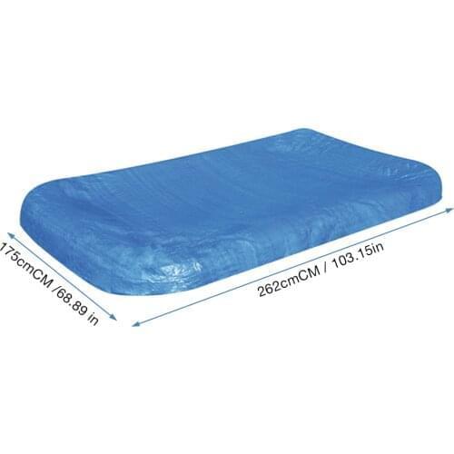 262 * 175CM Square Swimming Pool Cover Dustproof Rainproof Thickened Pool Cover Protector