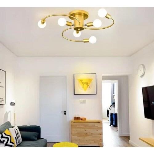 Nordic modern LED simple magic bean molecule E27 chandelier kitchen living room bedroom interior decoration chandelier
