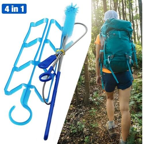 Mountaineering drinking water bag cleaning brush four-in-one cleaning brush Hydration Bladder Cleaning Kit
