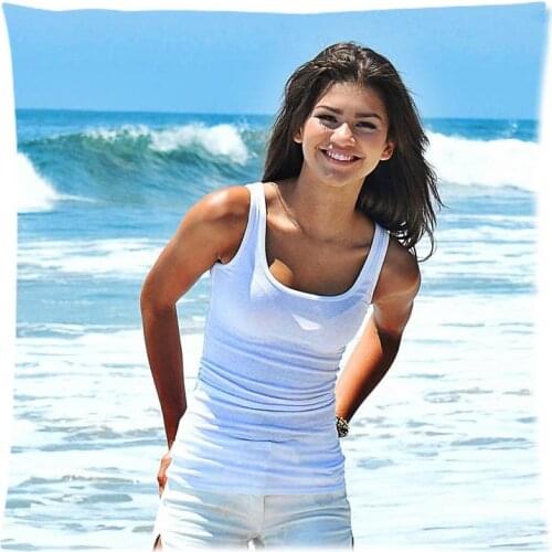 Soft Polyester Square Pillow Case Sofa Cushion Cover For Car Chair Zendaya Cushion Case 45x45cm Without Stuffing